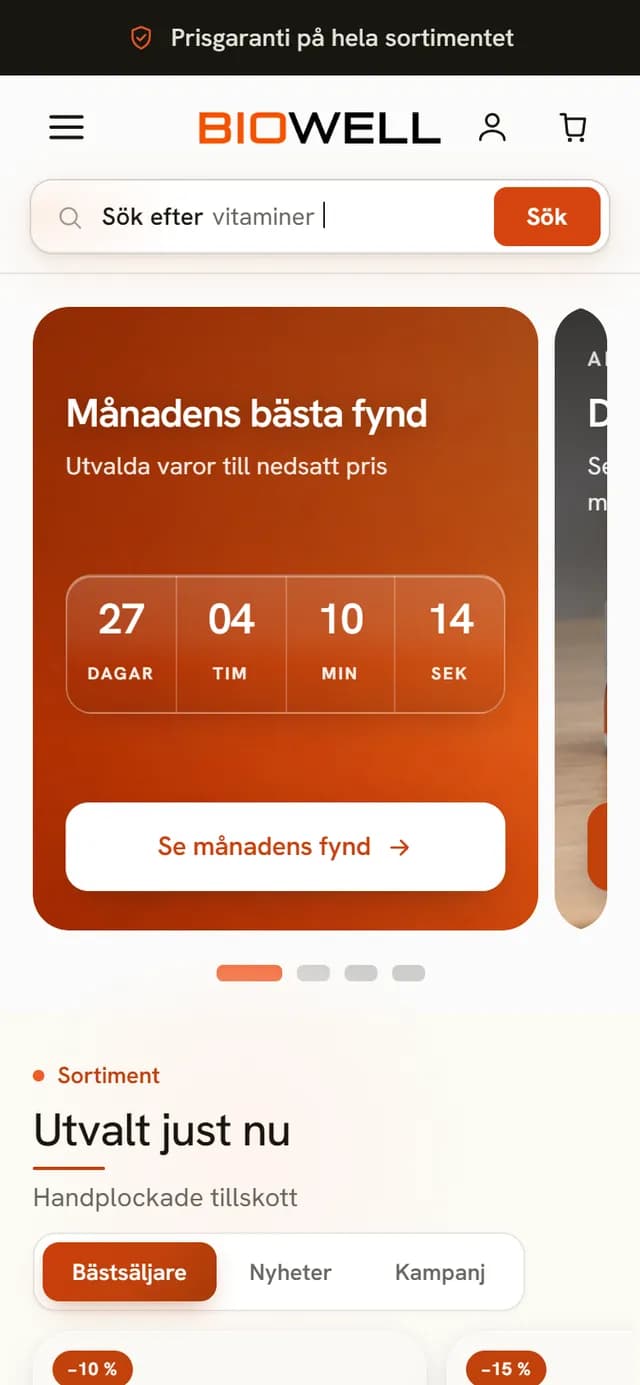 BioWell on mobile