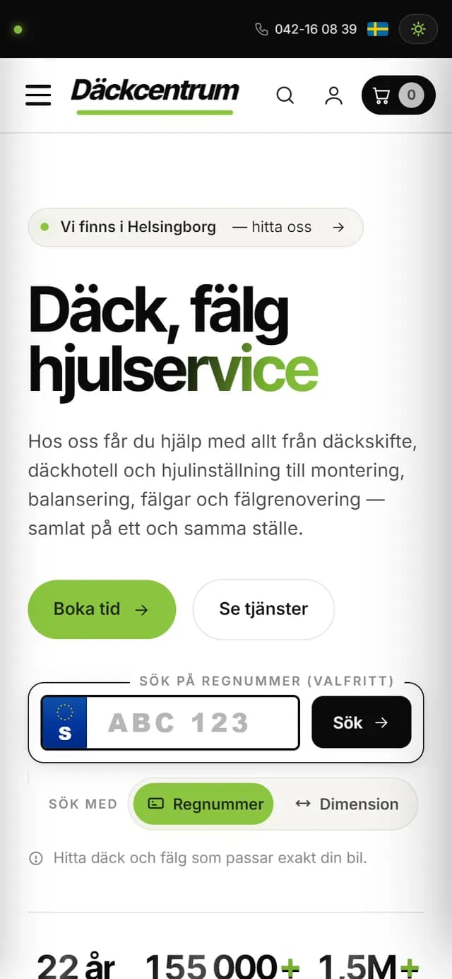 Däckcentrum on mobile